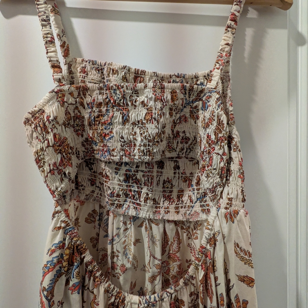 ‼️ Last Chance ‼️ Old Navy Floral Midi Dress - Beige and Rust - Picture 4 of 5